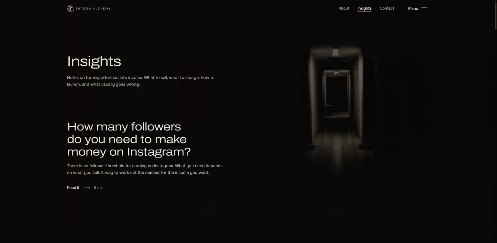 Shadow Alchemy: Content and a tool that qualify creators